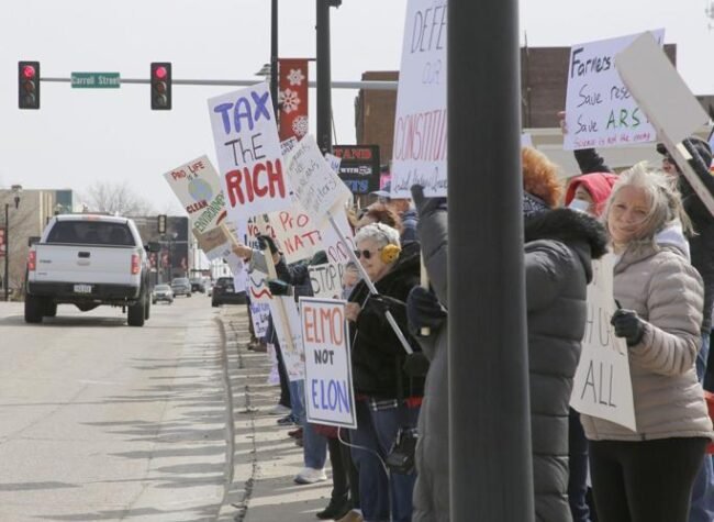 April 2025 Protest - Carroll Times Herald