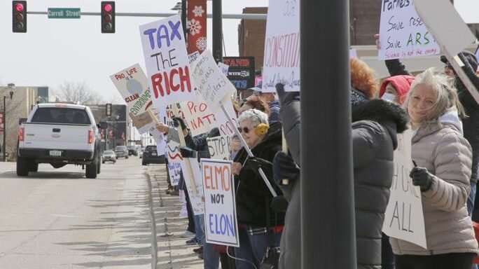 April 2025 Protest - Carroll Times Herald