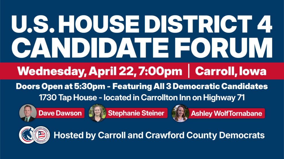U.S. House District 4 Candidate Forum – April 22nd, 2026 U.S. House District 4 Candidate Forum - April 22nd, 2026