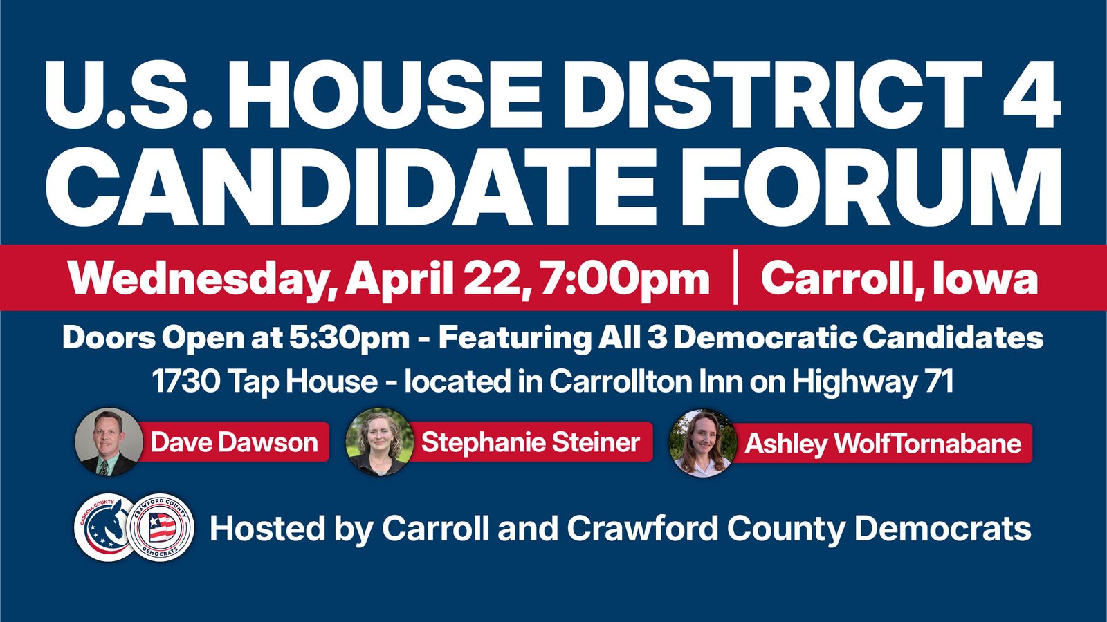 U.S. House District 4 Candidate Forum – April 22nd, 2026 U.S. House District 4 Candidate Forum - April 22nd, 2026